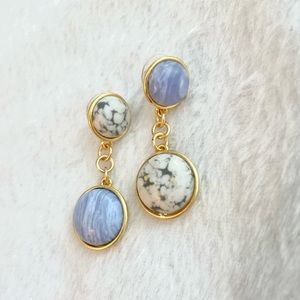 Oscar de la Renta stone earrings